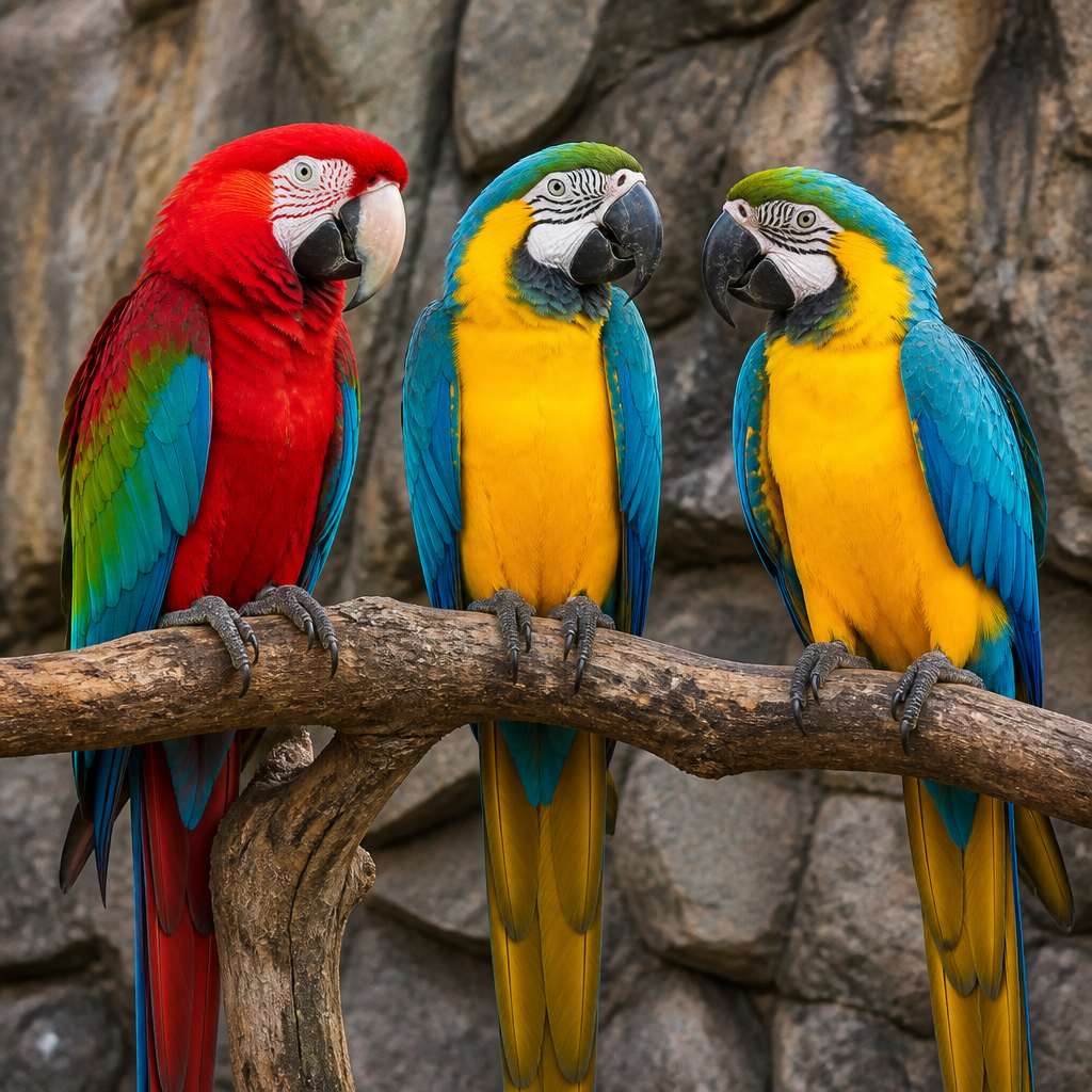 Scarlet macaws