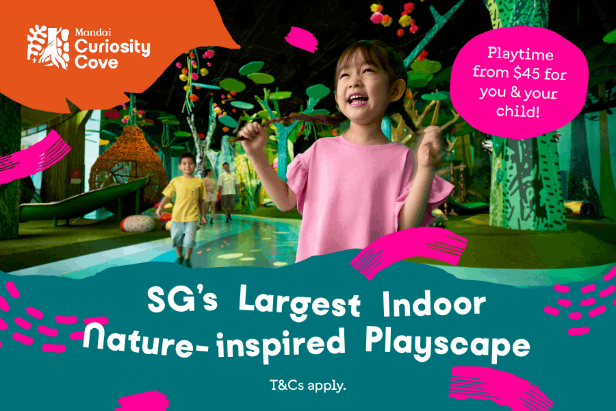 SG's Largest Indoor Nature-inspired Playscape. Playtime from $45 for you & your child! T&Cs apply.